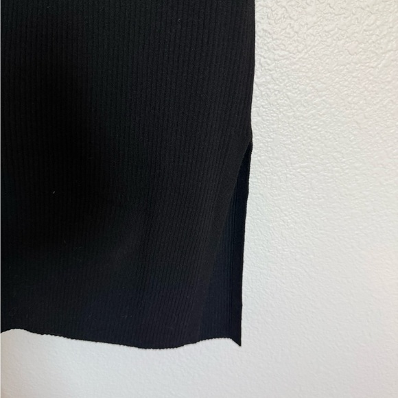 New AYR “The Vava” Black Ribbed Backless Midi Dress Size M - Picture 4 of 9